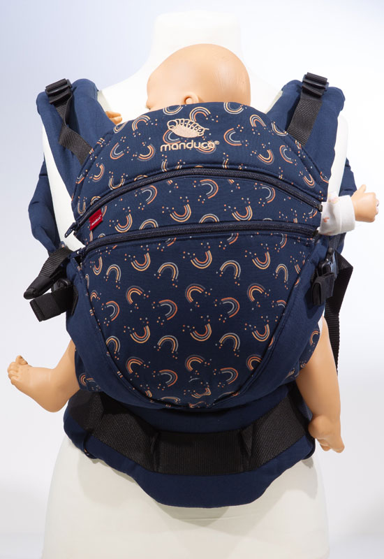 Manduca XT Babytrage Limited Edition Rainbow night front