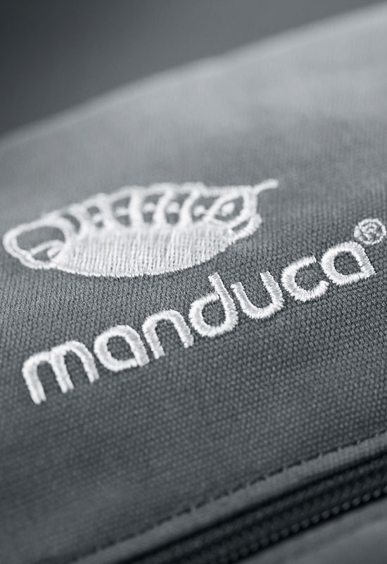 Manduca First Pure Cotton Babytrage  dark grey logo