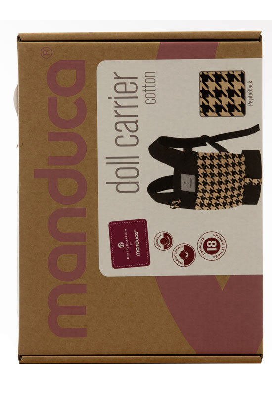 bellybutton by Manduca Doll Carrier Puppentrage Pepita black detail