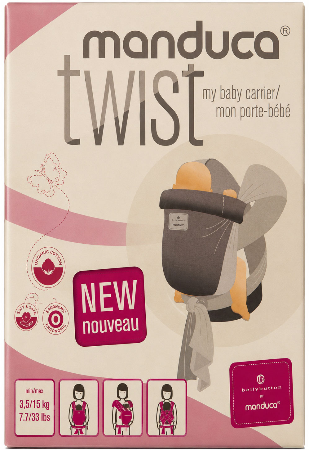 bellybutton by Manduca Twist - Pepita black