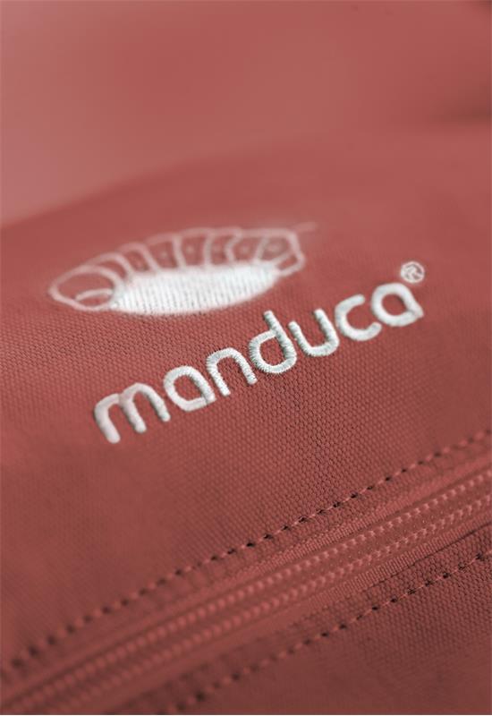 Manduca First Pure Cotton Babytrage rouge logo