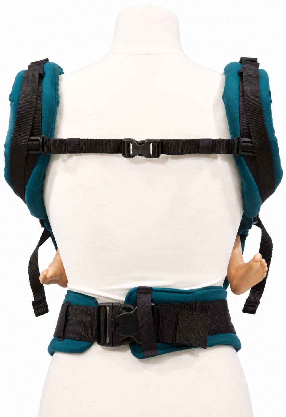 Manduca First Pure Cotton Babytrage teal logo